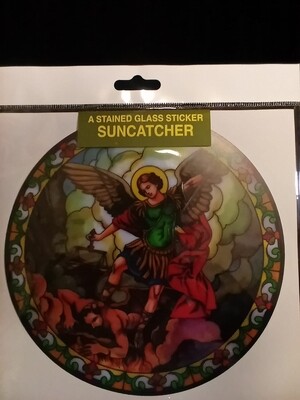 St Michael the Archangel Sun Catcher, Tiffany inspired