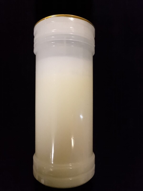 White pillar candle - no inscribed message White pillar candle - no inscribed message