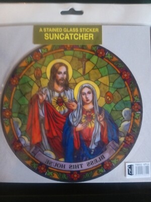 Alliance of the Hearts of Jesus and Mary Sun catcher.