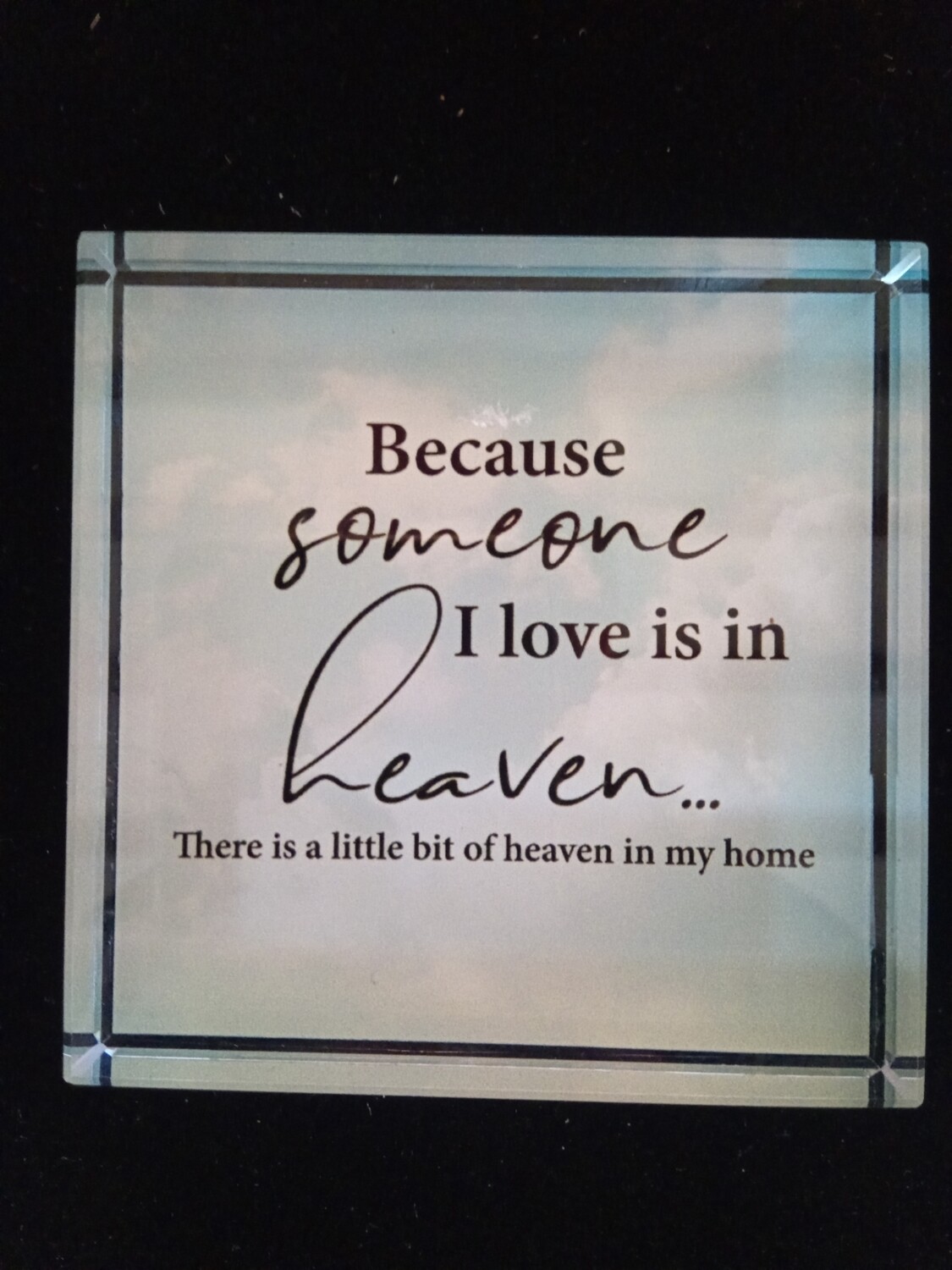 'Heaven' Glass Block Paperweight