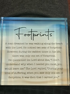 Footprints paperweight