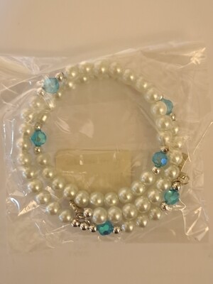 White Pearl Rosary Bracelet