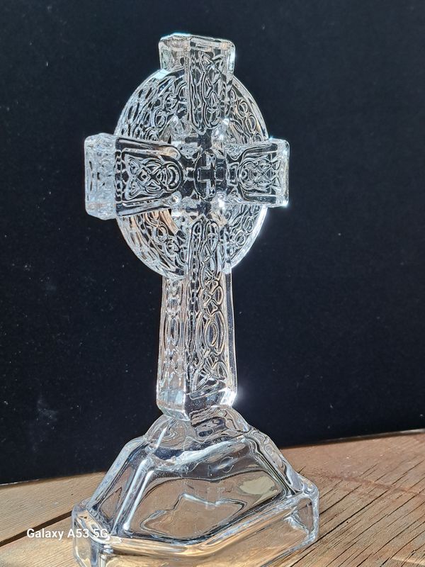 Glass Standing Celtic Cross
