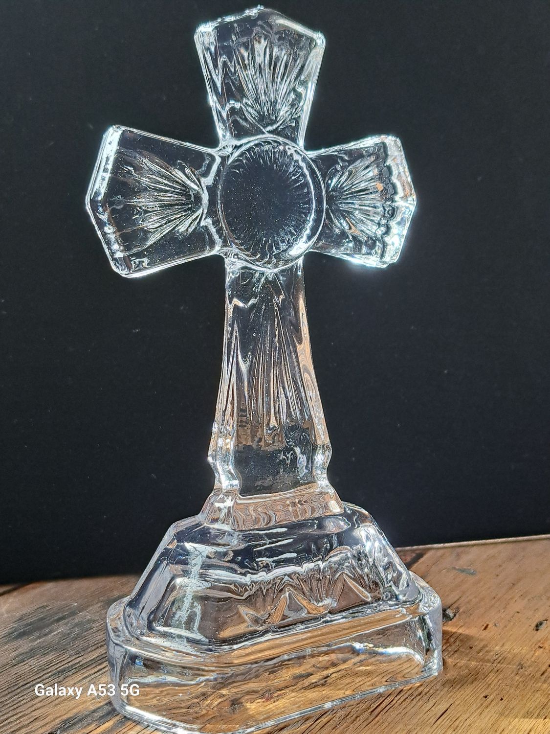 Standing Glass Eucharistic Cross