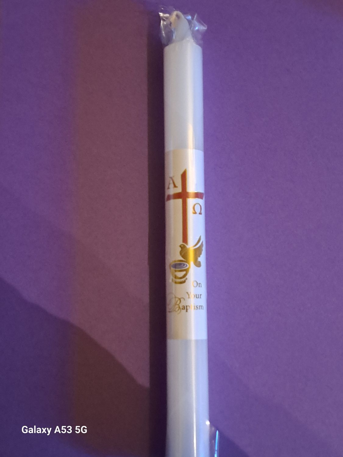 Beeswax Baptismal Candle