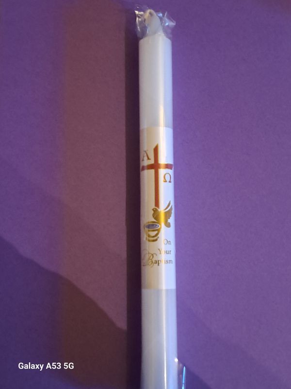 Beeswax Baptismal Candle