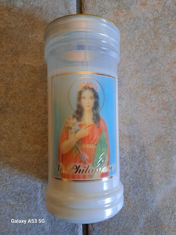 St Philomena Pillar Candle