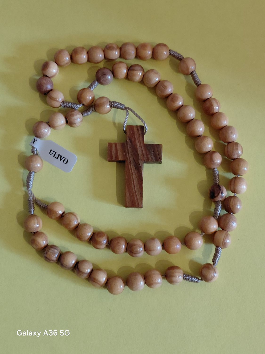 Olive Wood Corded Rosary