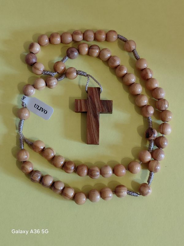 Olive Wood Corded Rosary