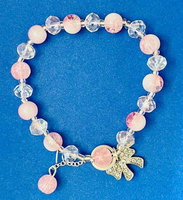 Coral Pink and White Sri Lankan Bracelet Coral Pink and White Sri Lankan Bracelet