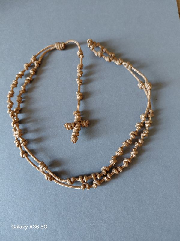 Sand Corded Rosary: small 