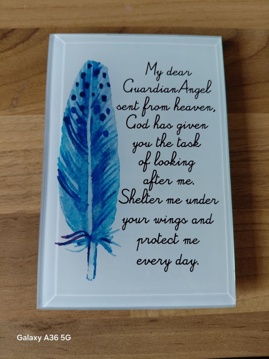 Glass Plaque: Guardian Angel