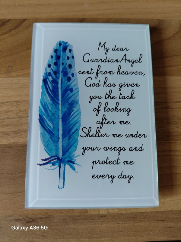 Glass Plaque: Guardian Angel