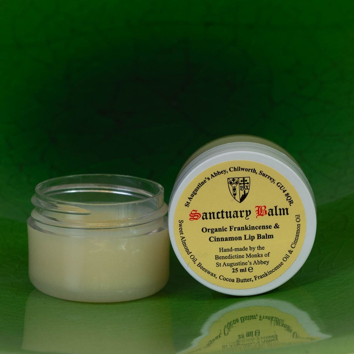 25ml Sanctuary Organic Frankincense & Cinnamon Beeswax Lip Balm