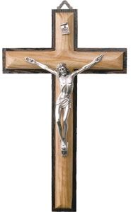 Olive Wood Crucifix 7.75"