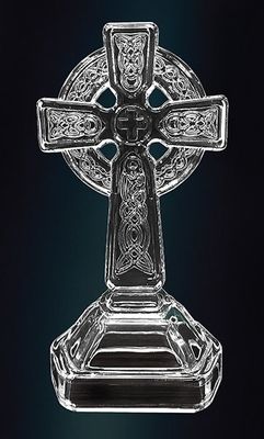 Glass Standing Celtic Cross