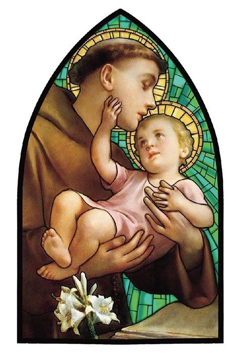 Illuminated Metal Plaque /St.Anthony of Padua