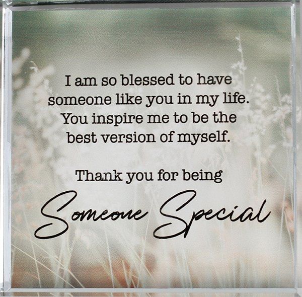 Glass Block Paperweight/Someone Special