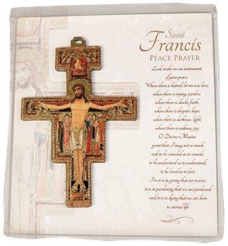 St Francis Wood Cross 5 1/4 inch-Laser Cut
