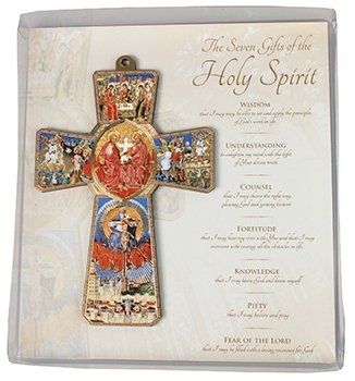 Holy Spirit Wood Cross 5 1/2 inch-Laser Cut