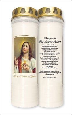 Sacred Heart Seven Day Pillar Candle Sacred Heart Seven Day Pillar Candle