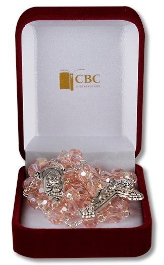 Pink Glass Rosary