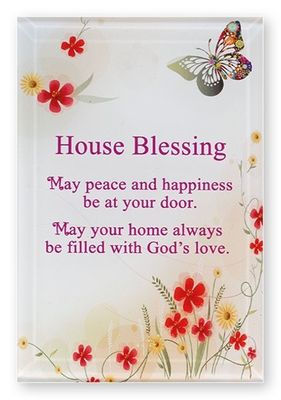 House Blessing Glass Plaque House Blessing Glass Plaque
