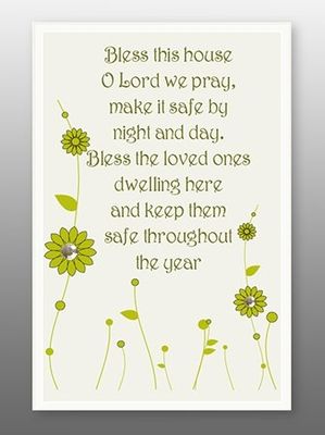 House Blessing Glass Plaque House Blessing Glass Plaque