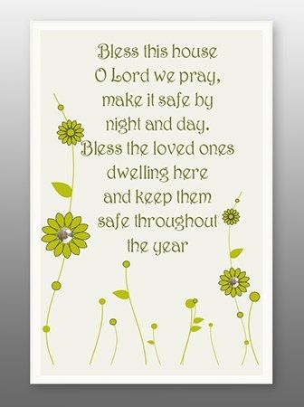 House Blessing Glass Plaque