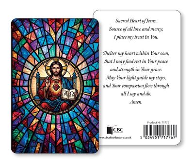 Laminated Prayer Card: Sacred Heart Laminated Prayer Card: Sacred Heart