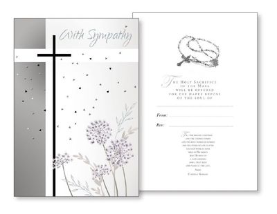 With Sympathy Mass Card With Sympathy Mass Card