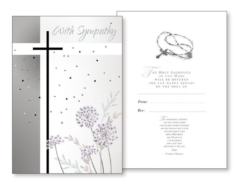 With Sympathy Mass Card With Sympathy Mass Card
