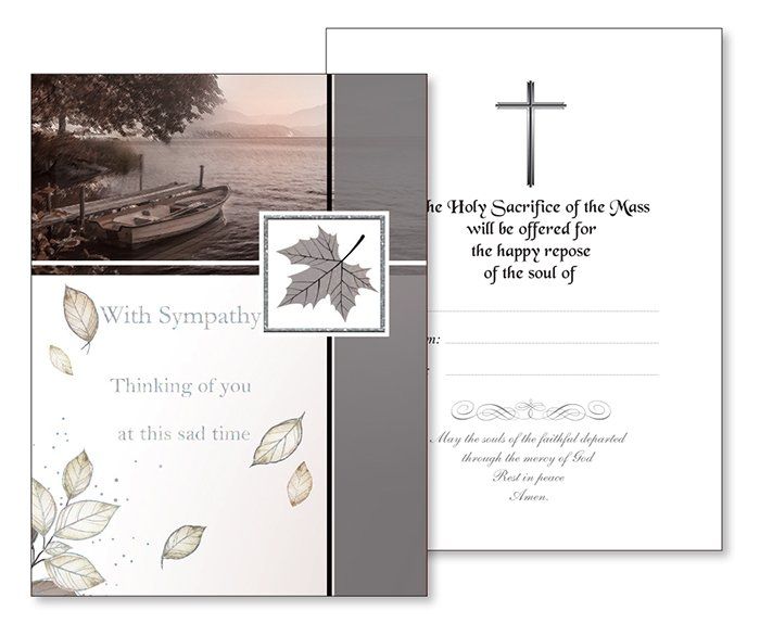 With Sympathy Mass Card With Sympathy Mass Card