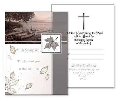 With Sympathy Mass Card With Sympathy Mass Card