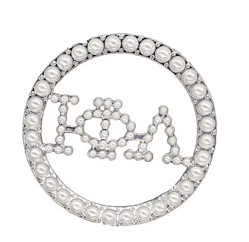 Iota Greek Pearl Brooch
