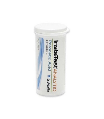 Tiras reactivas para medir ácido peracético - Test Strips 0-160 ppm Tubo x 50 tiras