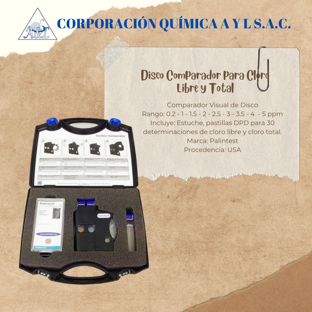Disco Comparador de Cloro libre, combinado y total