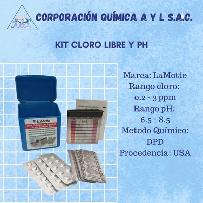 Kit Cloro libre y pH LaMotte - Comparador de cloro libre y pH