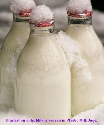 Raw Goat Milk DEEP FROZEN Half Gallons - Prepay/Reserve