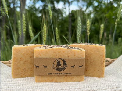 Goat Yogurt Soap: Calming Bar with Turmeric, Oats, Honey &amp; Lavender