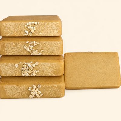 Goat Yogurt Soap: Calming Bar with Turmeric, Oats, Honey &amp; Lavender
