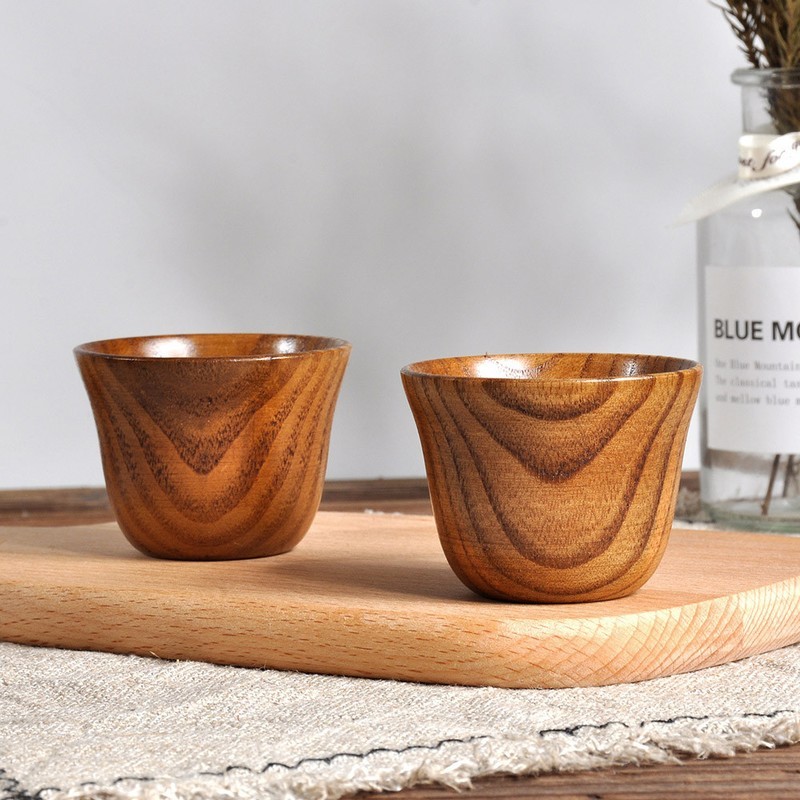 New Wooden Cup Log Color Handmade Natural Wood Coffee Tea Beer Juice Milk Mug
