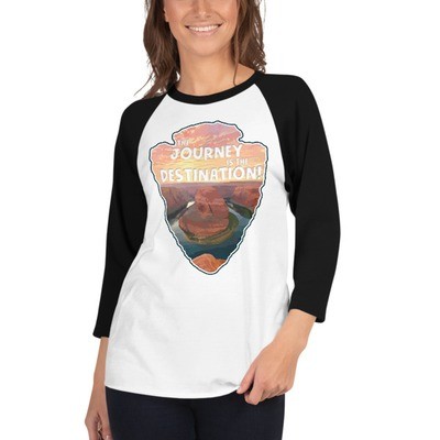 The Journey Is The Destination - Horseshoe Bend - 3/4 sleeve raglan shirt