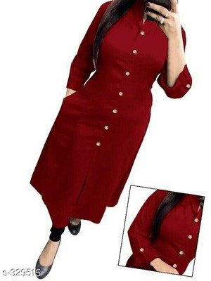 Ruchika Solid Cotton Dresses