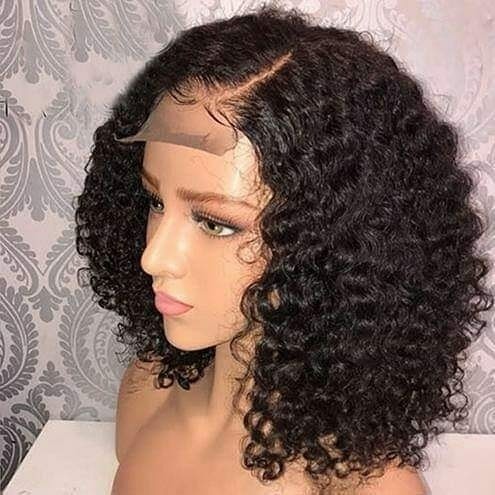 Bob wig curly 10&quot; 150% density