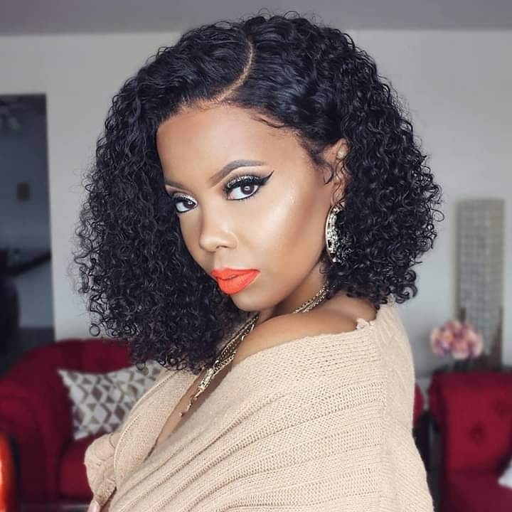 Bob wig curly 10&quot; 150% density