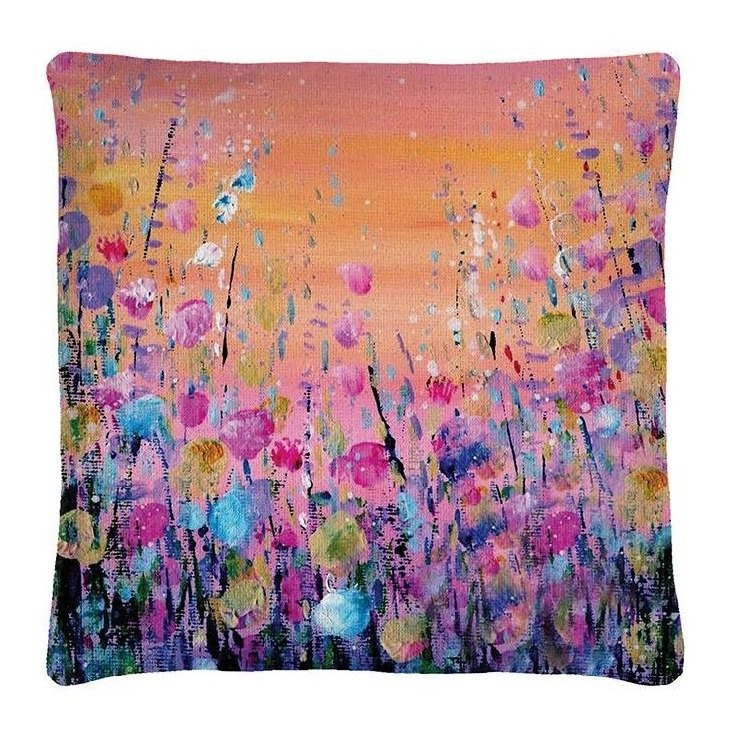 Flowers Orange Cushion