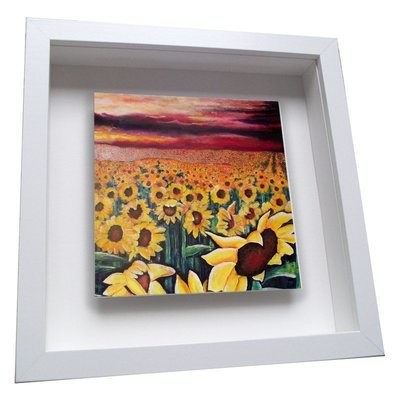 Sunflowers - Framed Ceramic Tile