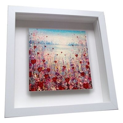Love Flowers - Framed Ceramic Tile