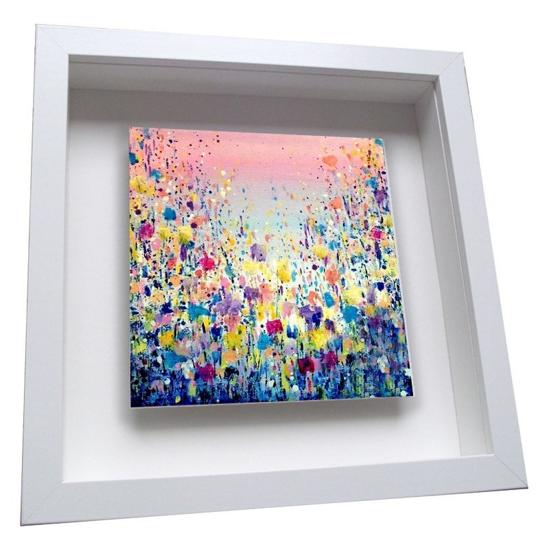 Flowers Blue - Framed Ceramic Tile